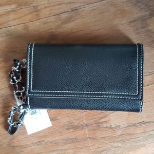 Black multi fold Villager wallet NWT